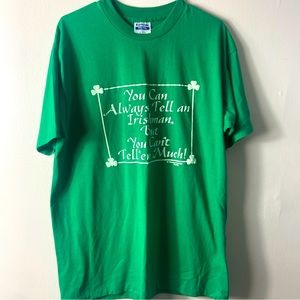 Vintage Hanes Mens XL Kelly Green Irishmen Teeshirt
